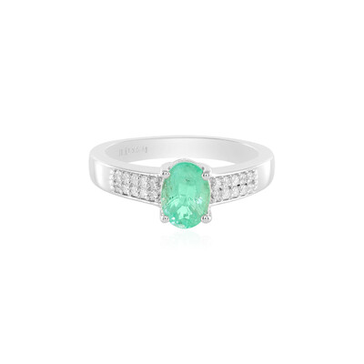 Russian Emerald Silver Ring