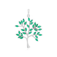 Green Onyx Silver Pendant