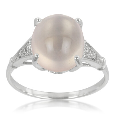 Angelandia Rose Quartz Silver Ring