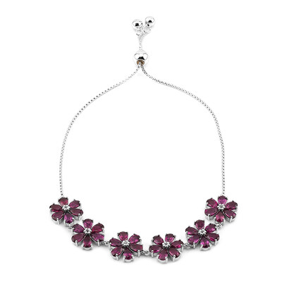 Rhodolite Silver Bracelet