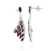 Garnet Silver Earrings