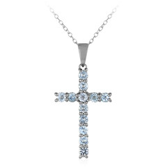Sky Blue Topaz Silver Necklace
