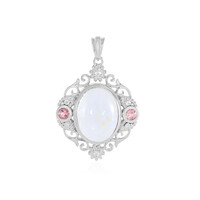 Rainbow Moonstone Silver Pendant