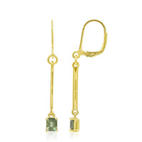 Green Sapphire Silver Earrings
