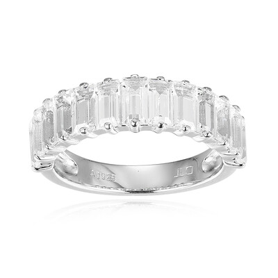 White Topaz Silver Ring