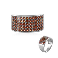 Mozambique Garnet Silver Ring