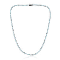 Sky Blue Topaz Silver Necklace