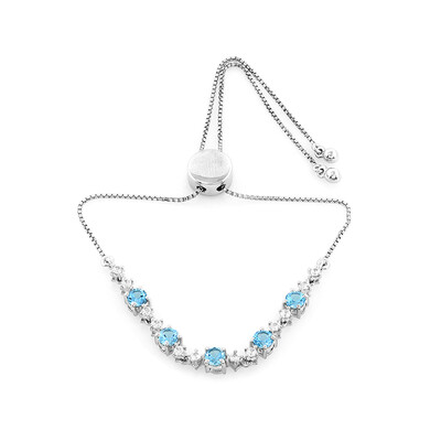 Swiss Blue Topaz Silver Bracelet