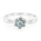 Fancy Diamond Silver Ring
