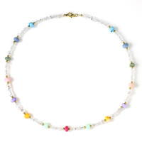 Ethiopian Opal Silver Necklace (Riya)