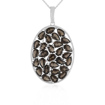 Smoky Quartz Silver Necklace