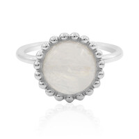 Rainbow Moonstone Silver Ring