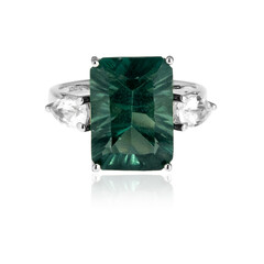 Green Fluorite Silver Ring