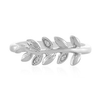 I4 (J) Diamond Silver Ring