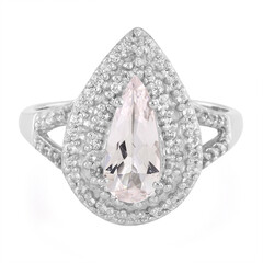Morganite Silver Ring
