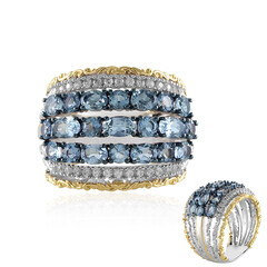 Tanzanian Aquamarine Silver Ring (Gems en Vogue)