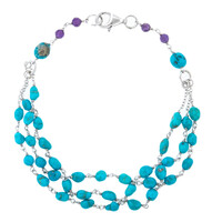 Sleeping Beauty Turquoise Silver Bracelet (Anne Bever)