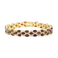 Garnet Silver Bracelet