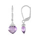 Amethyst Silver Earrings