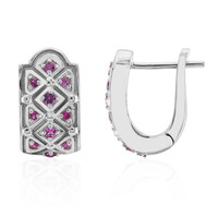 Pink Sapphire Silver Earrings (Remy Rotenier)