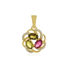 Fancy Tourmaline Silver Pendant