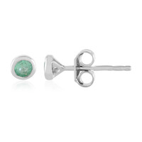 Colombian Emerald Silver Earrings