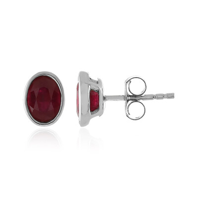 Madagascar Ruby Silver Earrings