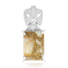 Dinosaur Bone Silver Pendant