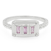 Ceylon Pink Sapphire Silver Ring
