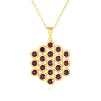 Raspberry Rhodolite Silver Necklace