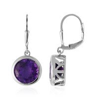 Zambian Amethyst Silver Earrings
