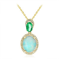 10K AAA Welo Opal Gold Necklace