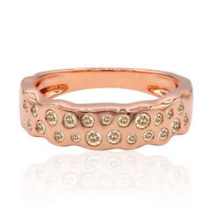 9K SI1 Argyle Rose De France Diamond Gold Ring