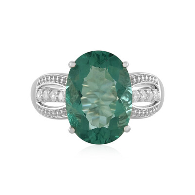 Green Fluorite Silver Ring