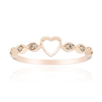 9K SI1 Argyle Rose De France Diamond Gold Ring