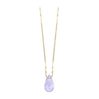 9K Rose de France Amethyst Gold Necklace