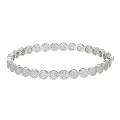 Zircon Silver Bangle (Adela Silber)