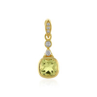 Lemon Quartz Silver Pendant