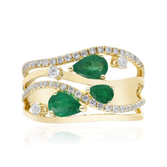 14K AAA Zambian Emerald Gold Ring (CIRARI)
