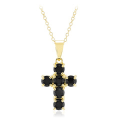 Black Sapphire Silver Necklace