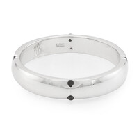Black Spinel Silver Ring