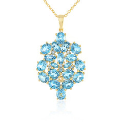 Swiss Blue Topaz Silver Necklace