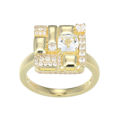 White Topaz Silver Ring (Adela Silber)