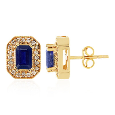 Madagascar Blue Sapphire Silver Earrings