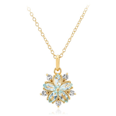 Sky Blue Topaz Silver Necklace