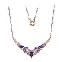 Zambian Amethyst Silver Necklace