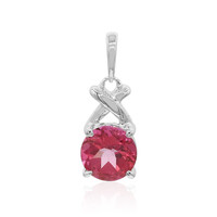 Pink Topaz Silver Pendant