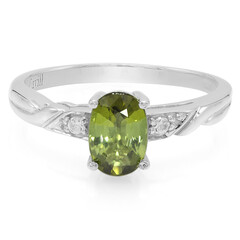 Cuprian Tourmaline Silver Ring