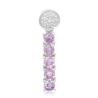 Unheated Ceylon Purple Sapphire Silver Pendant