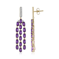 Zambian Amethyst Silver Earrings